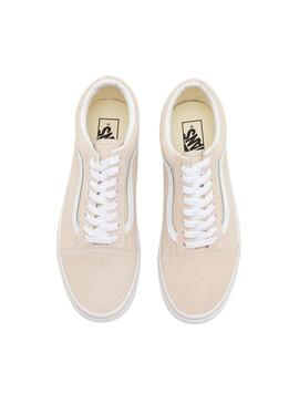 Scarpe da ginnastica Vans Old Skool beige per donna