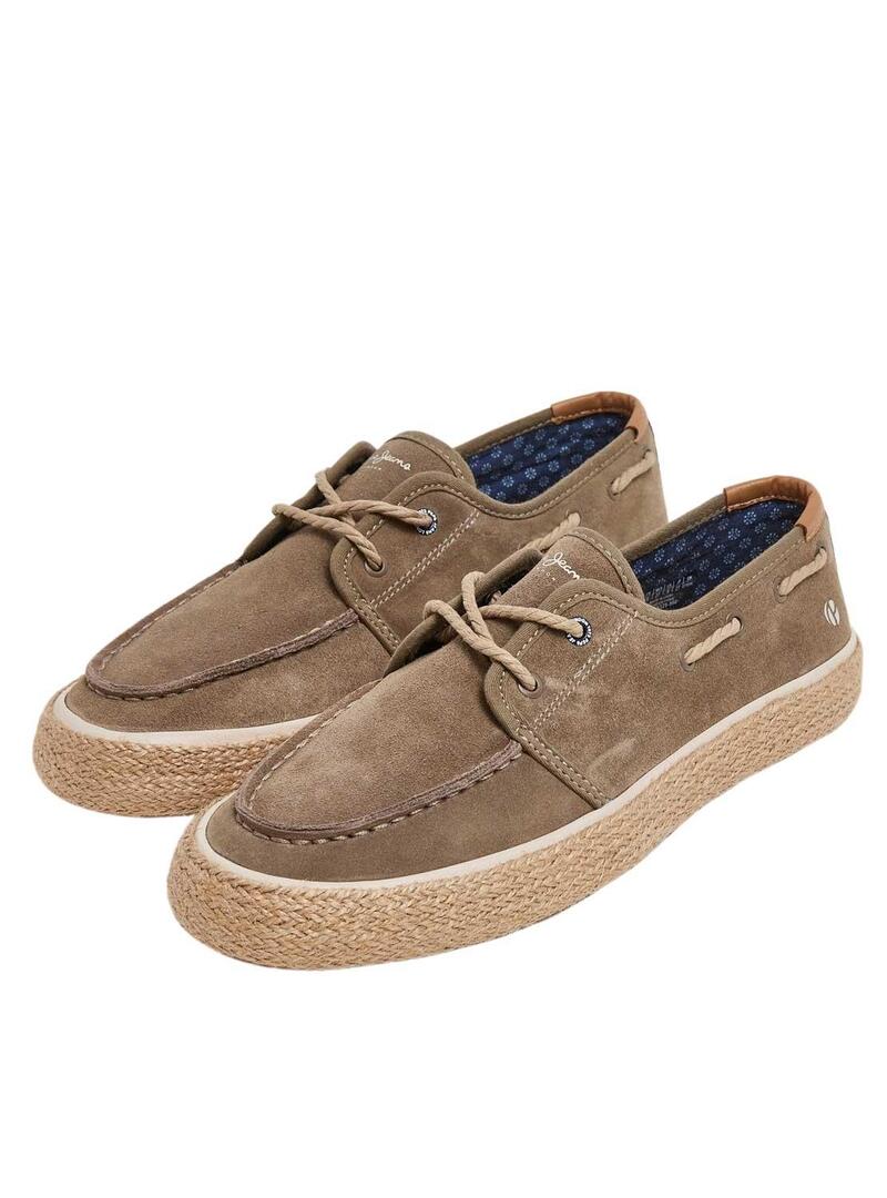 Scarpe da ginnastica Pepe Jeans Port Coast Beige per uomo.