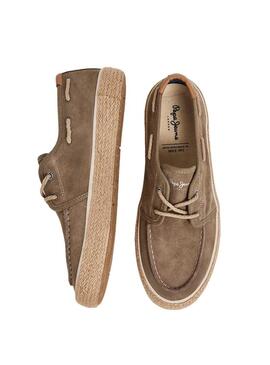 Scarpe da ginnastica Pepe Jeans Port Coast Beige per uomo.