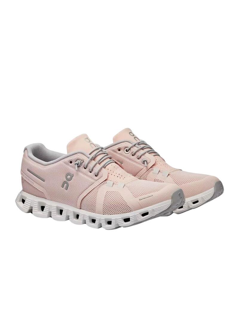 Scarpe da corsa On Running Cloud 5 rosa per donna.