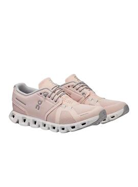 Scarpe da corsa On Running Cloud 5 rosa per donna.