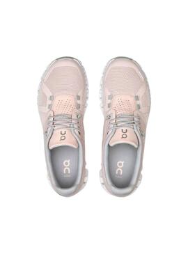 Scarpe da corsa On Running Cloud 5 rosa per donna.