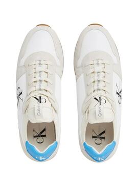 Sneakers Calvin Klein Runner Sock Lace Up Bianche