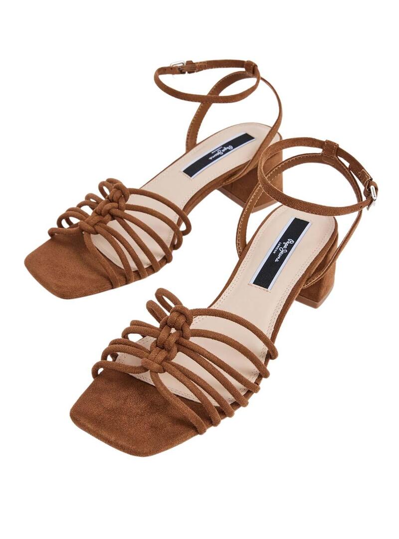 Sandali Pepe Jeans Zoe in marrone per donna.