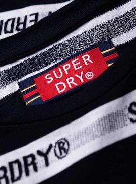 T-Shirt Superdry Cote Stripe Blu Navy