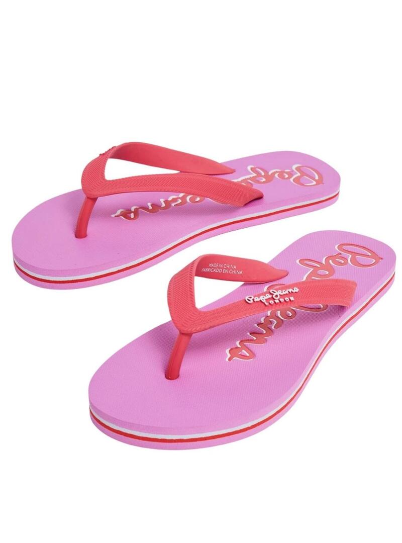 Infradito Pepe jeans Bay Beach Brand Rosa Per Donna