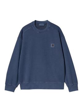 Felpa Carhartt Nelson Blu per Uomo