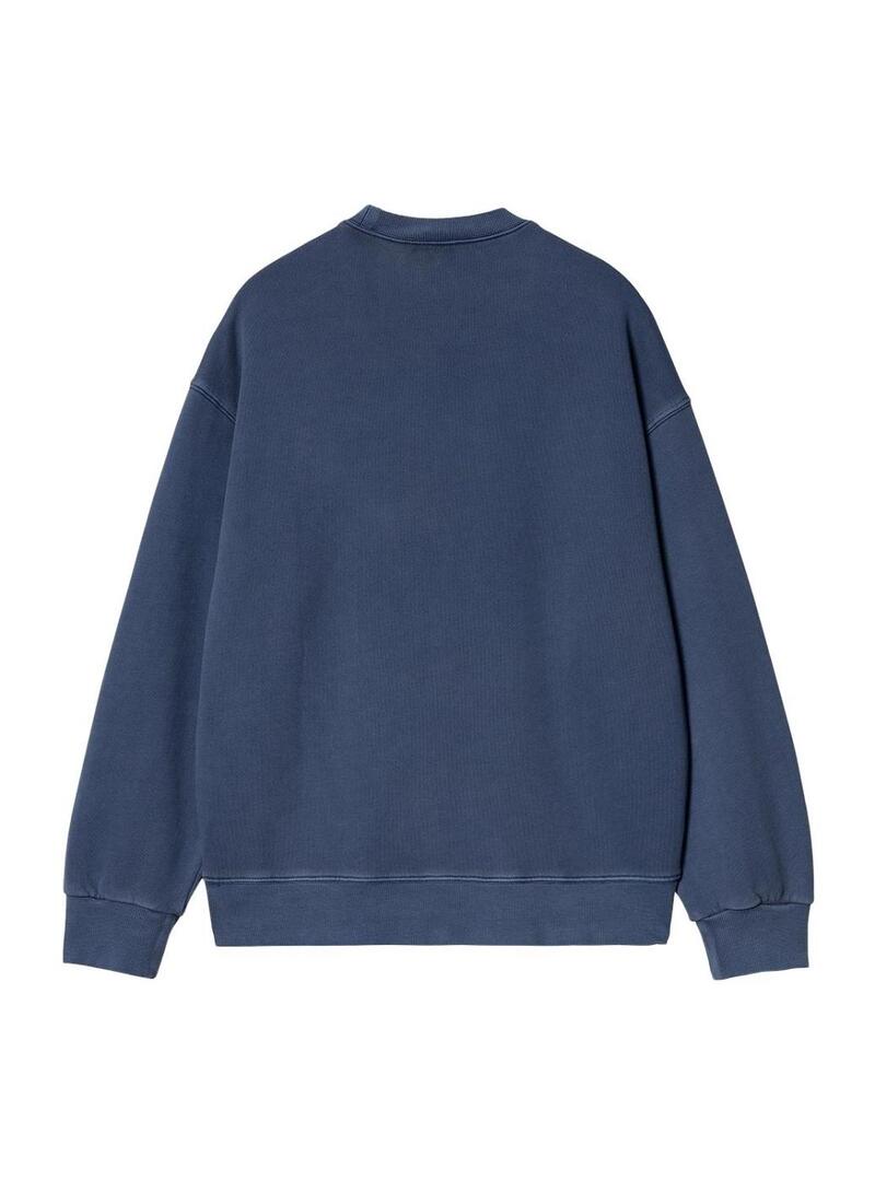 Felpa Carhartt Nelson Blu per Uomo