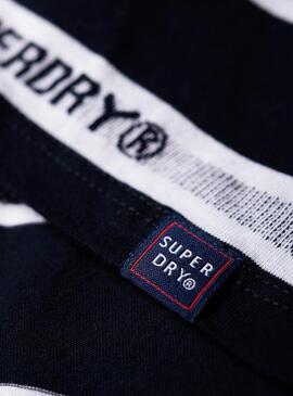 T-Shirt Superdry Cote Stripe Blu Navy