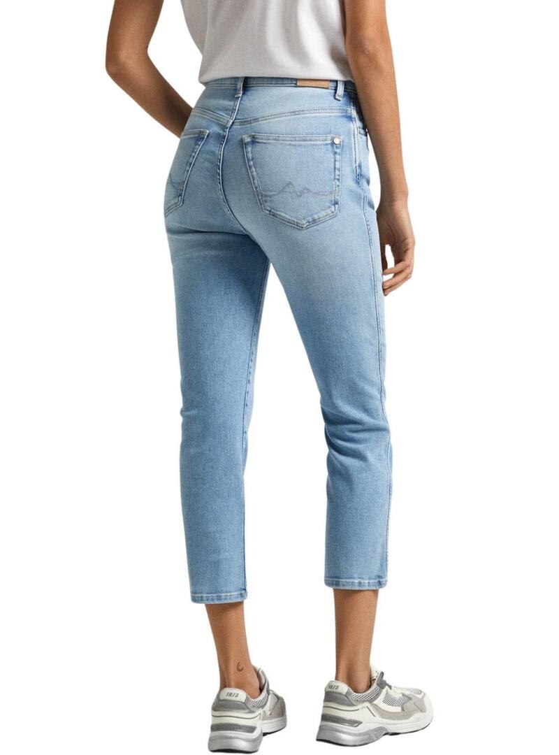 Jeans slim Pepe Jeans in denim blu per donna