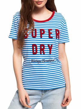 T-Shirt Superdry Payton Blue per le donne