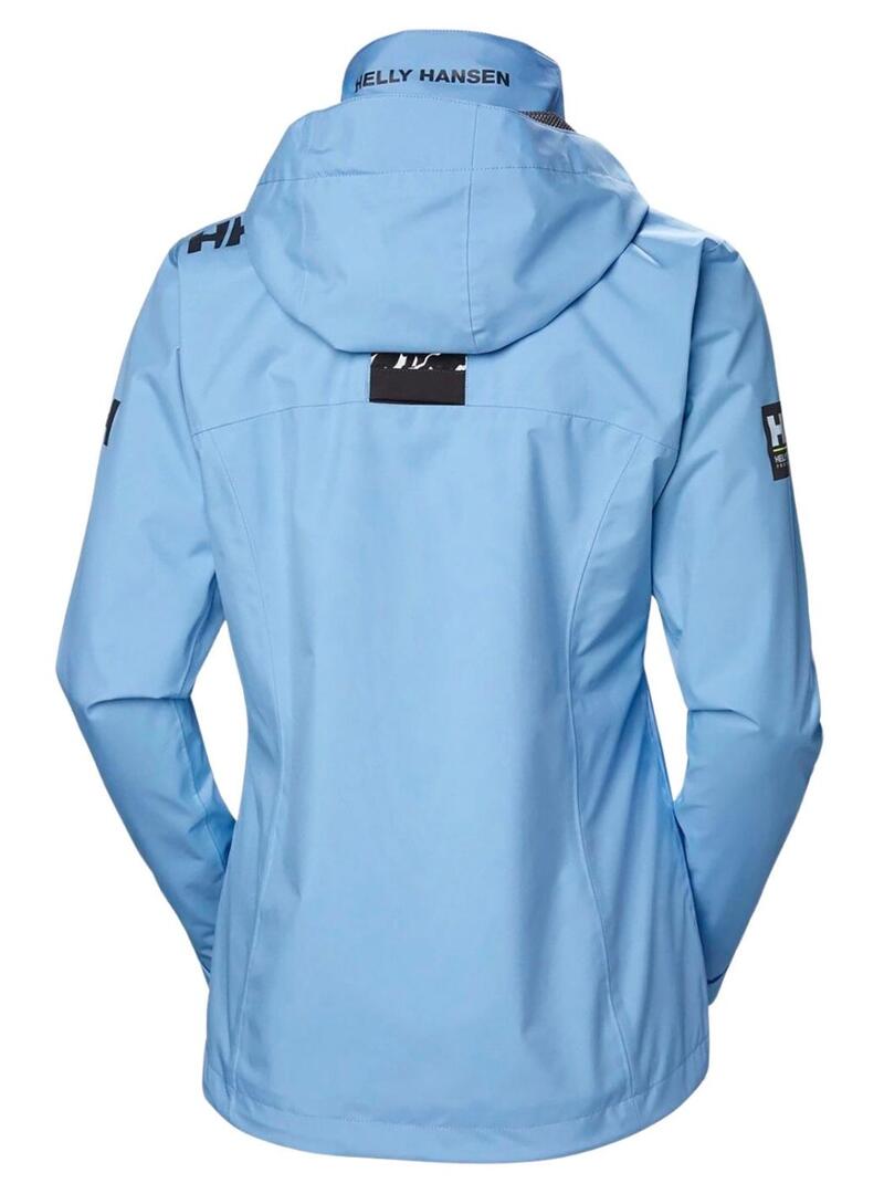 Giacca Helly Hansen Crew Hooded Blu per Donna