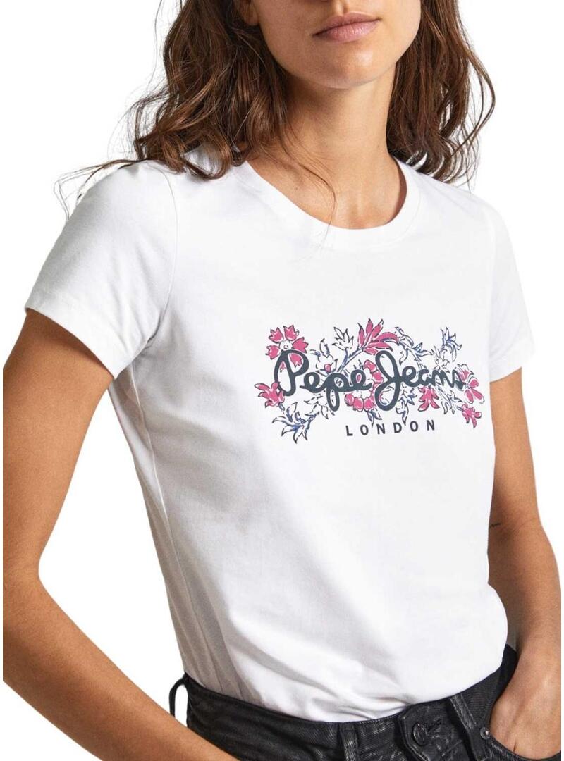Maglietta Pepe Jeans Korina Bianca per Donna