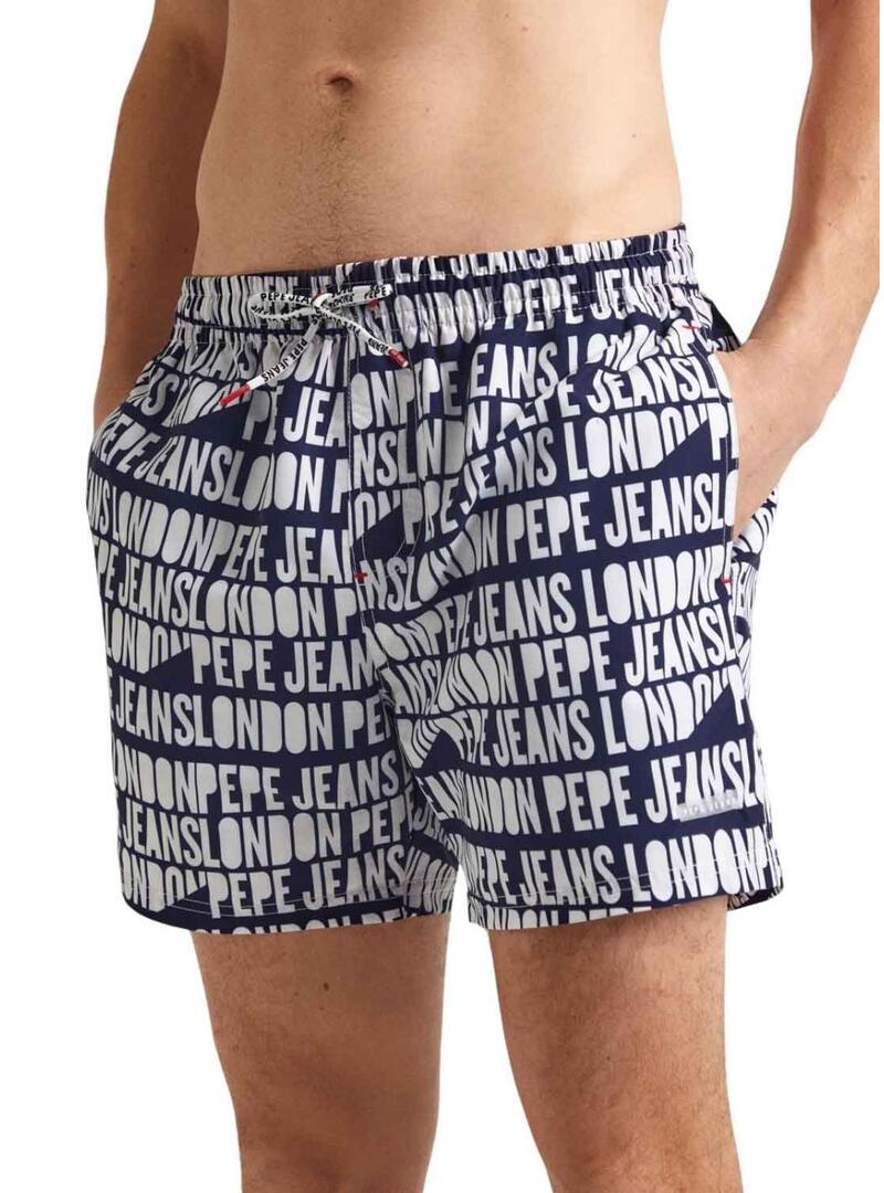 Costume da bagno Pepe Jeans AO Logo Marino per uomo