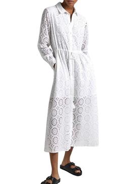 Abito Pepe Jeans Ethel Bianco per donna