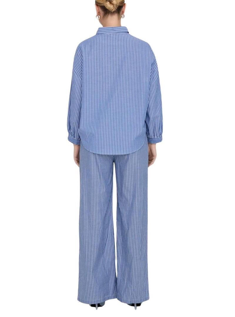 Camicia Only Larja Blu per Donna