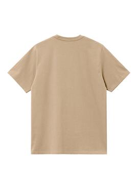 Maglietta Carhartt Chase Beige per Uomo