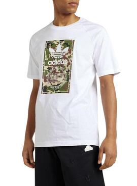 Maglietta Adidas Camo Tongue Bianca per uomo