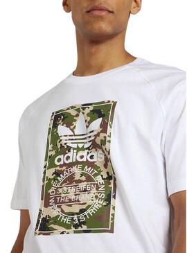 Maglietta Adidas Camo Tongue Bianca per uomo