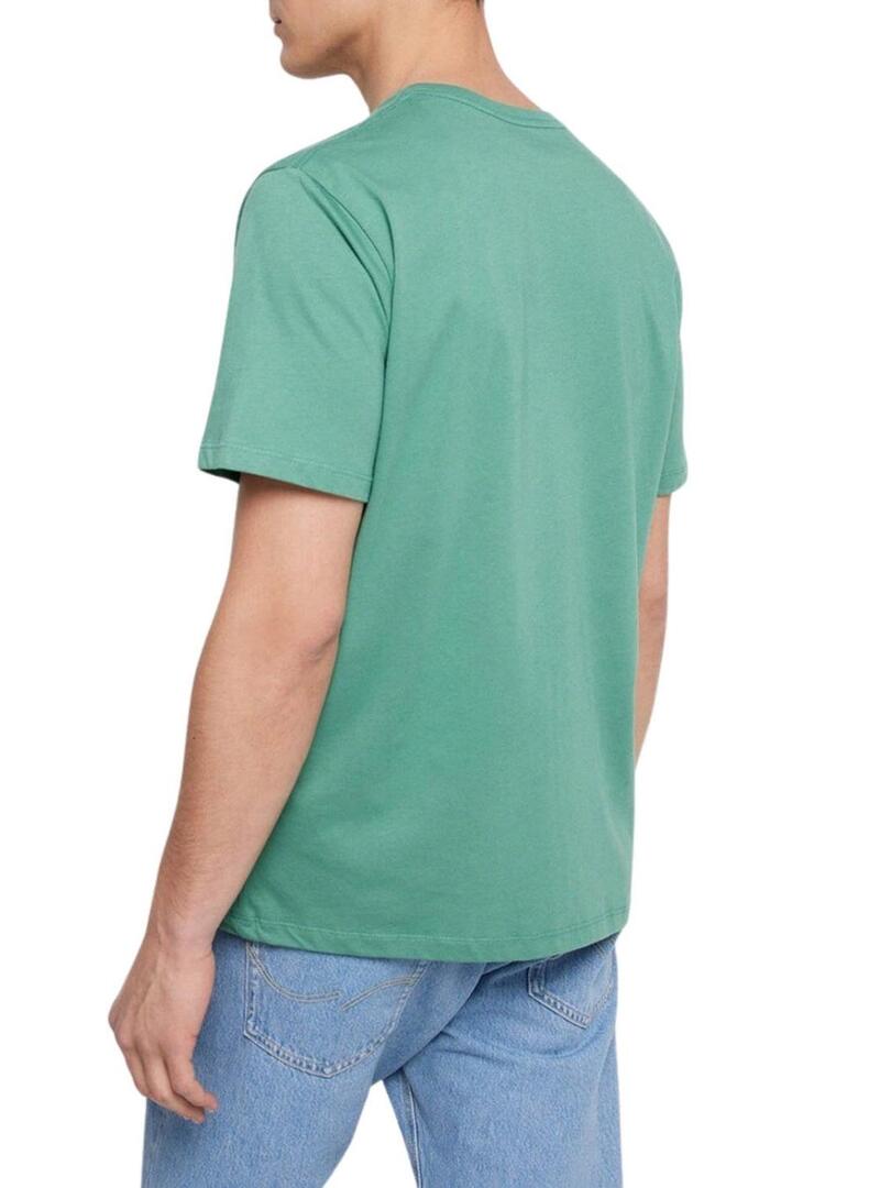 Maglietta Pepe Jeans Eggo Verde per Uomo