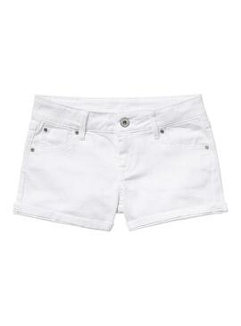 Short Pepe Jeans Foxtail  White per Bambinas