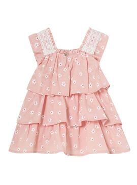 Abito Mayoral stampato rosa per bambini.