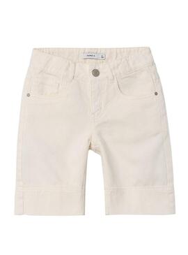 Shorts Name It Rose Wide Bianchi per Ragazza