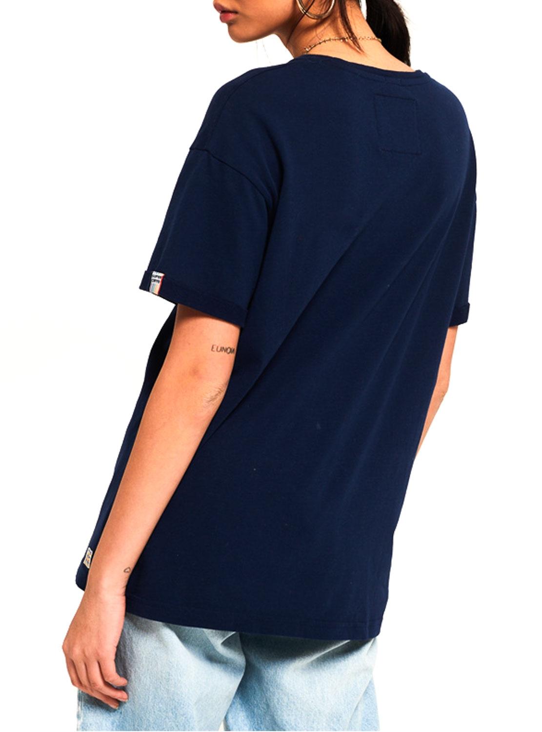 T-Shirt Superdry Paulo Blu Navy Donna