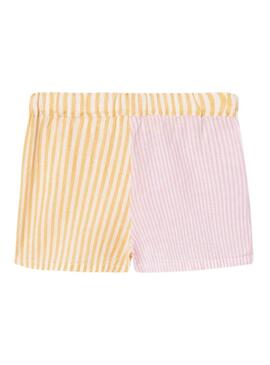 Shorts Name It Histripe Giallo Per Ragazza