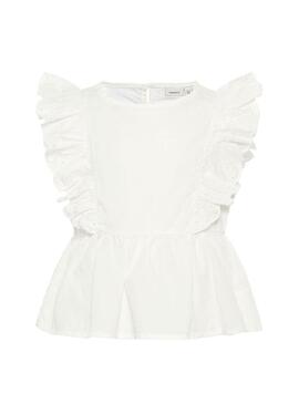 Top Name It Filuca White per Bambina