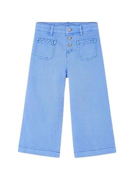 Pantaloni Mayoral Wide Blu per Ragazza