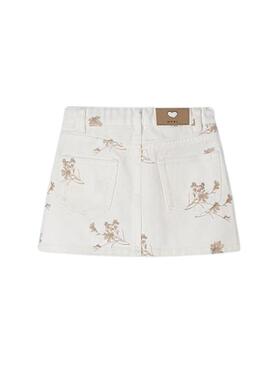 Gonna Mayoral bordata beige per bambina