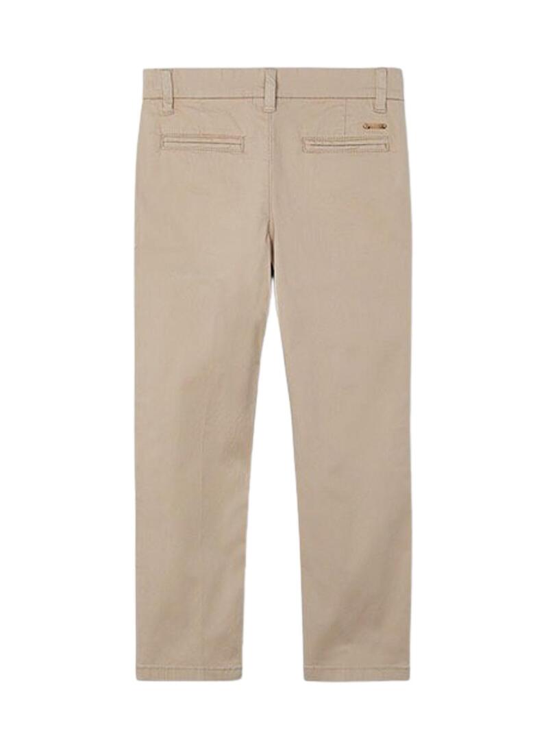 Pantaloni Mayoral Chino Slim Beige di base per bambino
