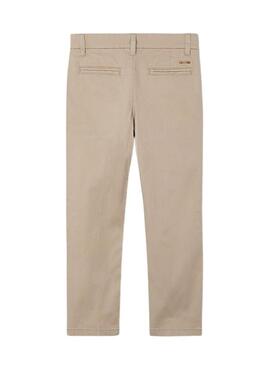 Pantaloni Mayoral Chino Slim Beige di base per bambino