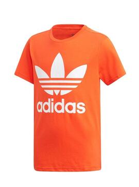 T-Shirt Adidas Trefoil Orange per i bambini