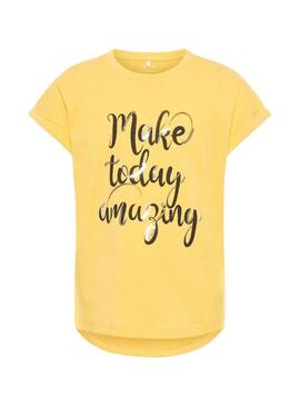 T-Shirt Name It Felicia gialla per Bambina