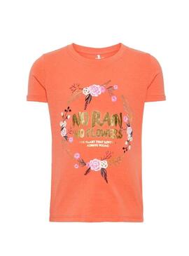 T-Shirt Name It Sigrid Orange Bambina
