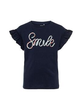 T-Shirt Name It Tuline Blu Navy Bambina