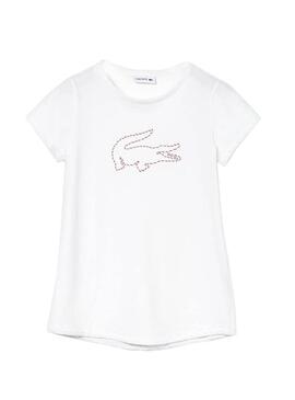 T-Shirt Lacoste Logo White Bambina