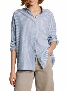 Camicia Pepe Jeans Marce blu per donna