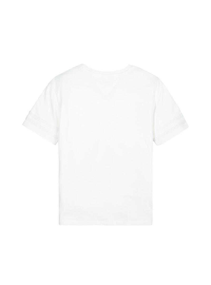 T-Shirt Tommy Hilfiger Sporty White Mesh Tape
