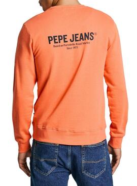 Felpa Pepe Jeans arancione per uomo