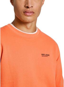 Felpa Pepe Jeans arancione per uomo