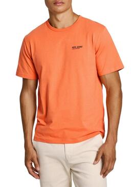 Maglietta Pepe Jeans arancione per uomo