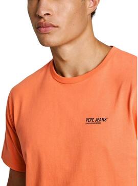 Maglietta Pepe Jeans arancione per uomo