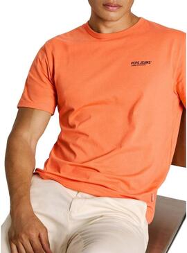 Maglietta Pepe Jeans arancione per uomo