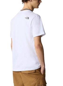 Maglietta The North Face Mountain Line bianca per uomo
