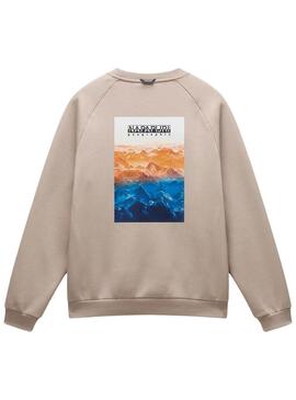 Felpa Napapijri Rollin beige per uomo