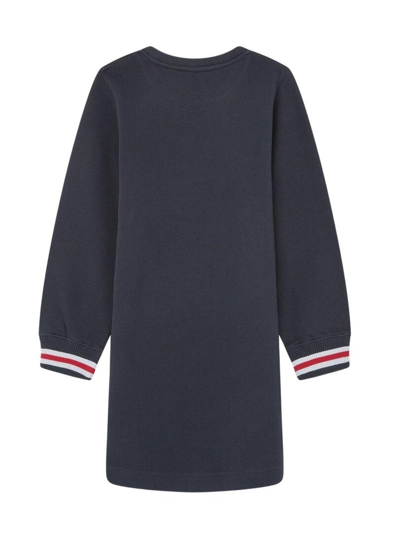 Vestito Pepe Jeans Tori in cotone blu marino per ragazza