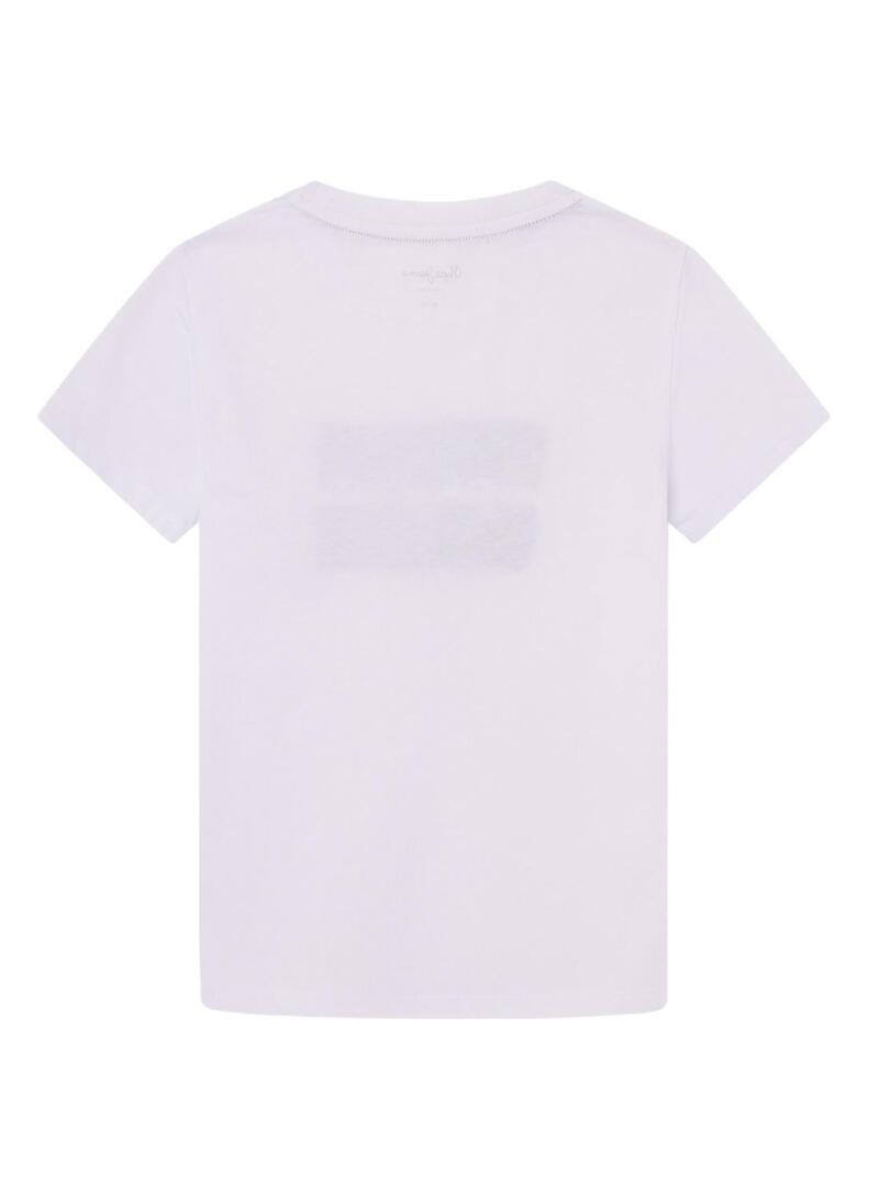 Maglietta Pepe Jeans Bairon bianca per bambino